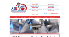 Desktop Screenshot of allclearplumbinganddrains.com